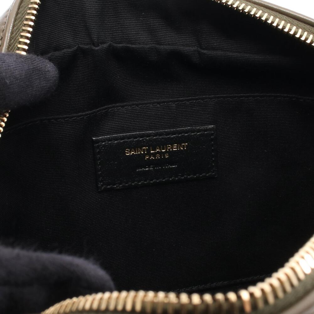 Saint Laurent Paris LOU Shoulder Bag Leather Khaki Green - Picture 4 of 5
